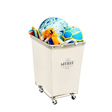 Seville Classics Heavy Duty Rolling Laundry Hamper - Large & Durable