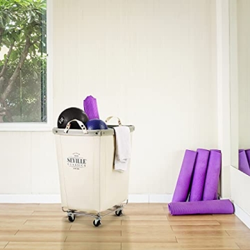 Seville Classics Heavy Duty Rolling Laundry Hamper - Large & Durable
