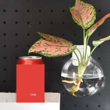 Dubee 4 Pcs Glass Wall Hanging Planter Terrariums,Hanging Wall Vases for Plants Indoor,Glass Plant Containers for Air Plant,Succulents and Candle Display.