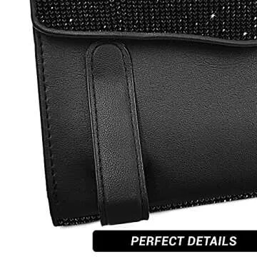 BENVWE Bling Car Visor Mask Holder with Glitter Hook