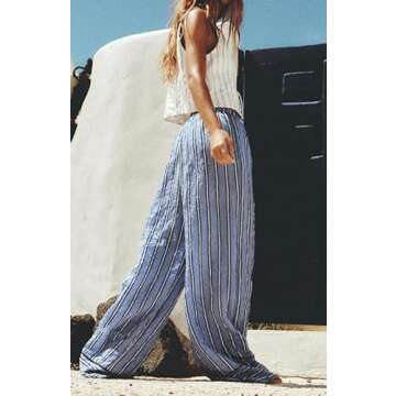 NUFIWI Women Tie Knot Front Striped Vest Sleeveless Cut Out Bandage Tank Tops V Neck Casual Waistcoat Vest Summer Streetwear