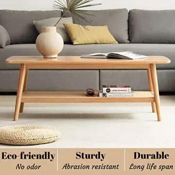Grewood Solid Oak Coffee Table - Modern, Durable, Stylish