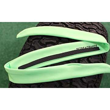 Treadbands Low Profile Tieback Non Slip Headband - Solid Colors (Neon Lime Green)