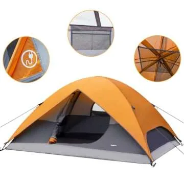 Affordable Amazon Basics 4-Person Dome Camping Tent for Outdoor Adventures