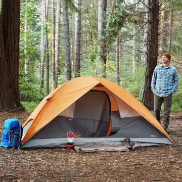 Amazon Basics 4-Person Dome Camping Tent 3-Season Outdoor Gear
