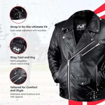 Affordable Men's Motorcycle Leather Jacket for Style