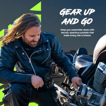 HWK Brando Leather Motorcycle Jacket for Men, Ultra Comfy Vintage Style Genuine Black Leather Jacket with CE Armor and Thermal Lining, Water Resistant Biker Jacket for All-Weather Riding - X-Large