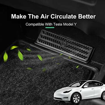 NITOYO Backseat Air Vent Cover for Tesla Model Y