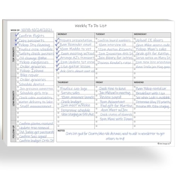 Weekly To Do List Notepad: 60 Pages for Effective Task Planning