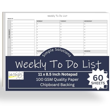Weekly To Do List Notepad for Effective Task Management
