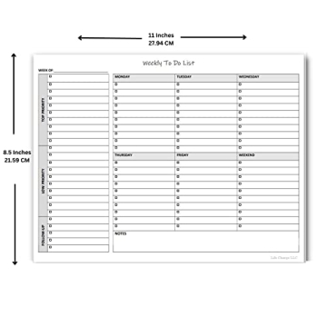 Weekly To Do List Notepad for Effective Task Management