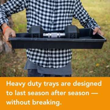 Bootstrap Farmer Reusable Seed Starting Trays - Extra Strength No Holes Nursery Trays, 5-Pack, for Propagation, Seed Starter, Plant Germination, Seedling Flat, Fodder