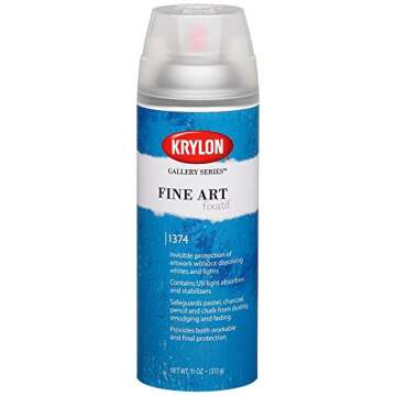 Krylon K01374000 Gallery Series Fixatif Aerosol Spray, 11 Ounce, Matte