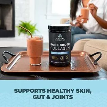 Ancient Nutrition Collagen Powder, Bone Broth Collagen, Vanilla, Hydrolyzed Multi Collagen Peptides, Supports Skin and Nails, Joint Supplement, 30 Servings, 18.3oz