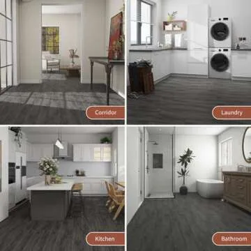 MULGREAT Peel and Stick Floor Tile, 54 Sq.Ft Self Adhesive Vinyl Flooring Plank, 36 Pieces Waterproof Heavy Duty Wood Grain Tiles, 36"x6" DIY Planks for Apartment Bathroom, Wooden Knot Pattern