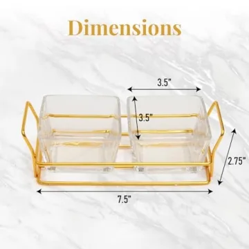 Nuts Gift Basket Luxurious and Elegant 2 Sectional Premium Reusable Glass Tray, Perfect Holiday Food...