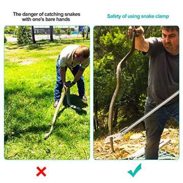 60" Professional Snake Tongs for Safe Reptile Handling