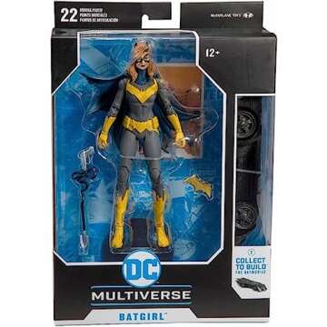 McFarlane Toys DC Multiverse Batgirl: Art of The Crime Action Figure with Build-A Rebirth Batmobile (Piece 1)