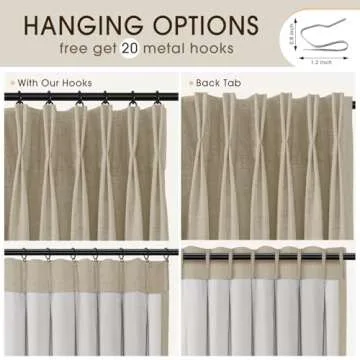 Shop CAPALOCA Linen Blackout Pinch Pleated Curtains