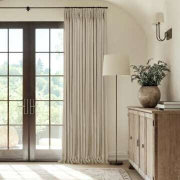 Shop CAPALOCA Linen Blackout Pinch Pleated Curtains