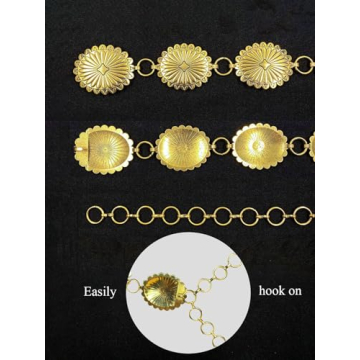 TOPACC Western Concho Chain Belt for Women Stylish Accessory