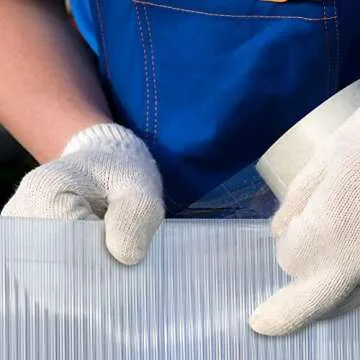 Hotop Polycarbonate Greenhouse Panels Double Layer Polycarbonate Panels Waterproof UV Protected Sheet Corrugated Plastic Roof Greenhouse Replacement Cover(3 Pcs,4' X 2' X 0.02')