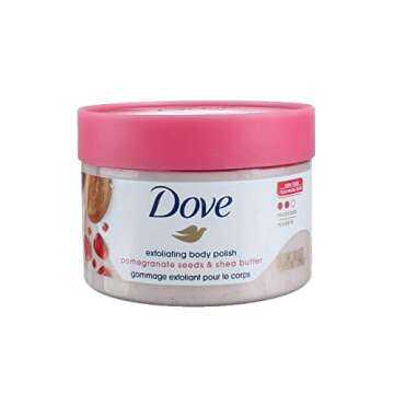 Dove Exfoliating Body Polish Body Scrub, Pomegranate and Shea, 10.5 Ounce