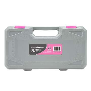 CARTMAN General Household Tool Set with Toolbox in Pink