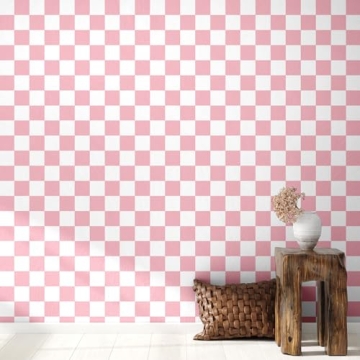 Drydiet Retro Checkerboard Peel and Stick Wallpaper