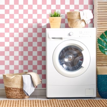 Drydiet Retro Checkerboard Peel and Stick Wallpaper