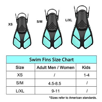 Adjustable Swim Fins for Snorkeling and Swimming