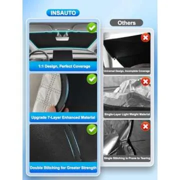 Custom Fit INSAUTO Sun Shade for Ford Trucks 2017-2025
