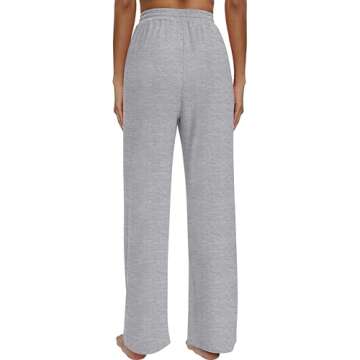 Neer 3 Pack Women's Baggy Sweatpants with Pockets, Wide Leg Yoga Pants Cozy Thick Lounge Pants Drawstring Casual Loose Jogger(Large,Black, Dark Gray, Gray)