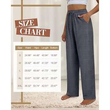Neer 3 Pack Women's Baggy Sweatpants with Pockets, Wide Leg Yoga Pants Cozy Thick Lounge Pants Drawstring Casual Loose Jogger(Large,Black, Dark Gray, Gray)