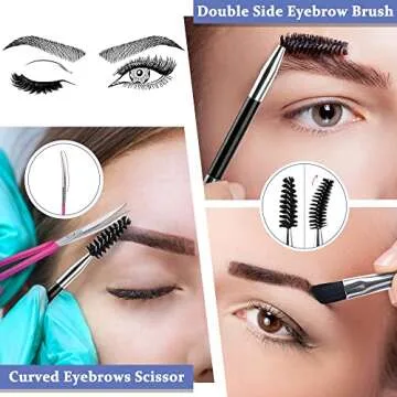 TsMADDTs 6PCS Eyebrow Tweezer Set for Flawless Beauty
