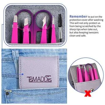 TsMADDTs 6PCS Eyebrow Tweezer Set for Flawless Beauty