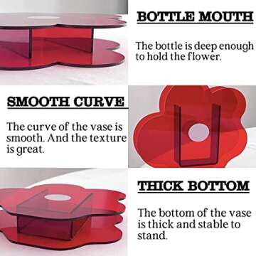 BLOFLO Flower Vase - Stylish Acrylic Décor for Every Occasion