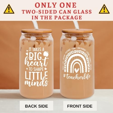 Teacher Appreciation Can Glass Gifts for Educators