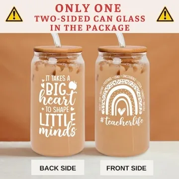 Teacher Appreciation Can Glass Gifts for Educators