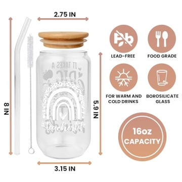 Teacher Appreciation Can Glass Gifts for Educators