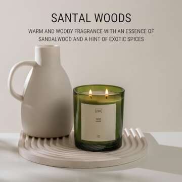 Craft & Kin Santal Woods Candle | Luxury Eco-Friendly Gift