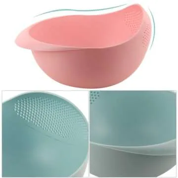 Per-Home Japanese Style Rice Washer & Quinoa Strainer & Eco-Friendly BPA-Free Container with Fine Mesh Colanders Sieve Bowl & Japan Kitchen Good for Cleaning Veggie, Fruit and Pasta