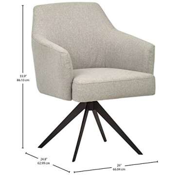 Stylish Rivet Mid-Century Swope Swivel Chair