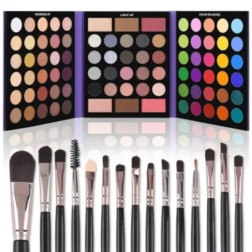 UCANBE Eyeshadow Palette with 15Pcs Brushes Makeup Set, Pigmented 86 Colors Make Up Sets Valentine's...