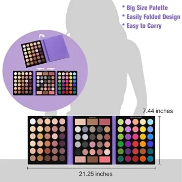 UCANBE Eyeshadow Palette & Brush Set with 86 Colors