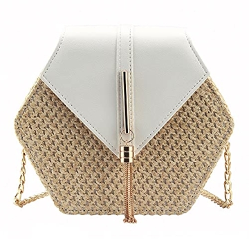 Bausweety Cute Straw Crossbody Bag for Women - Stylish & Functional