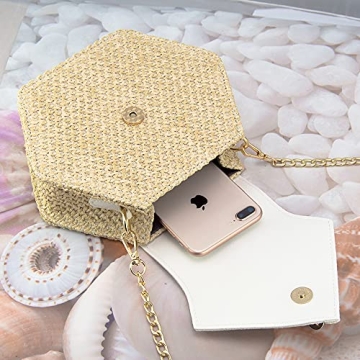 Bausweety Cute Straw Crossbody Bag for Women - Stylish & Functional