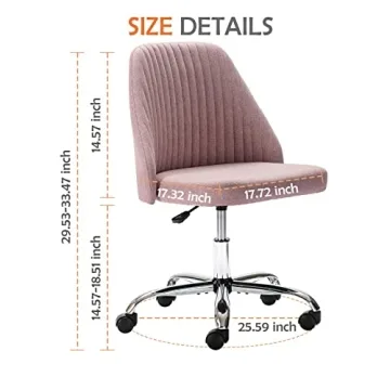 Cute Armless Office Chair - Sweetcrispy Design