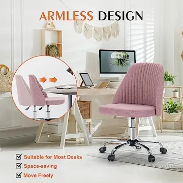 Cute Armless Office Chair - Sweetcrispy Design