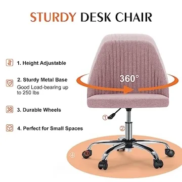 Cute Armless Office Chair - Sweetcrispy Design